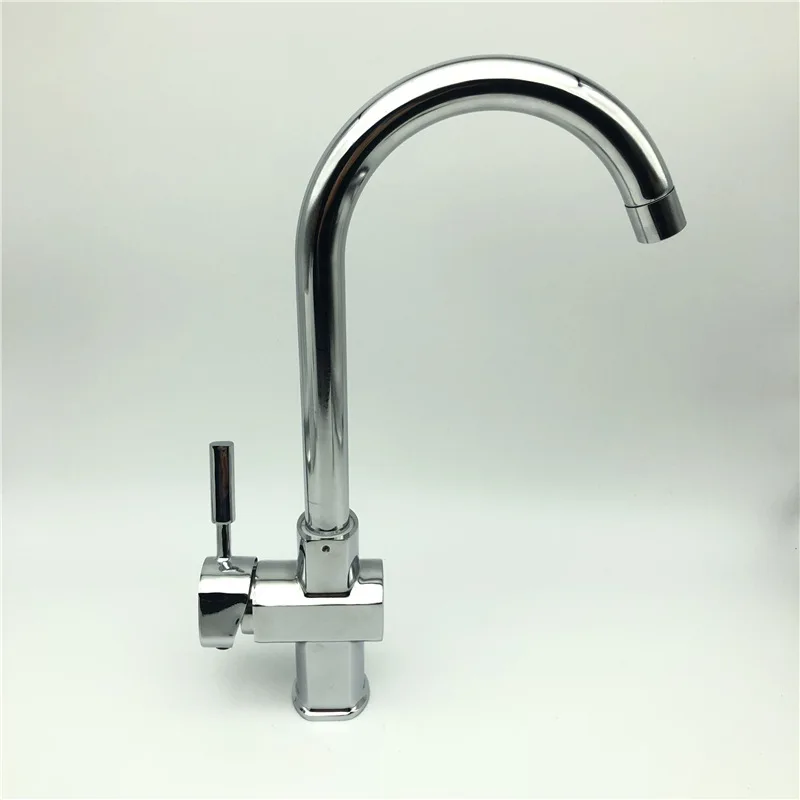 

Vidric sets of copper flat three-way kitchen sink faucet stainless steel sink faucet hot and cold basin faucet