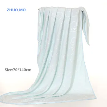 

Bath Towel 70*140cm Microfiber Cute plain embossed cartoon children adult Bath Towel Bathroom Home textile towel