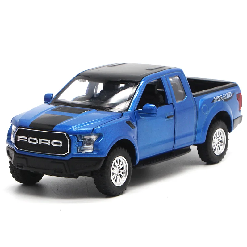 

Alloy Diecast For Ford F-150 Pickup Pull Back Vehicle Model Collection With Sound&Light Monster Truck Drive Hobby Toys Gift