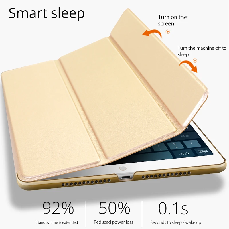 Чехол iBuyiWin для iPad Mini 4 Тонкий Магнитный чехол книжка из искусственной кожи с
