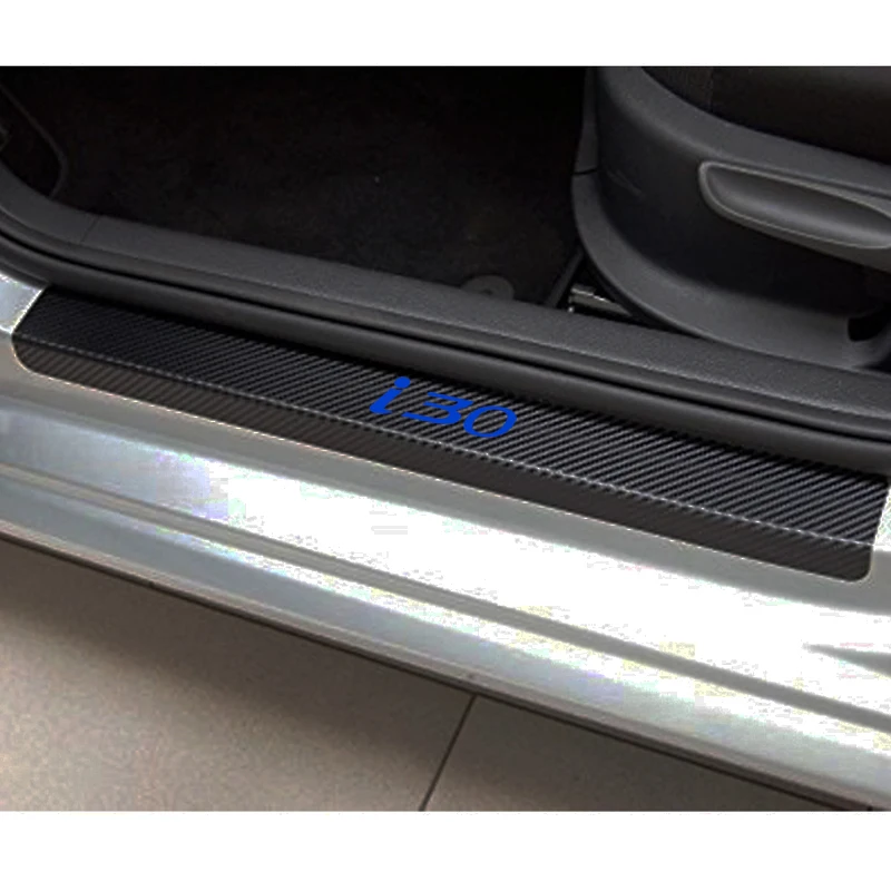 Добро пожаловать педаль автомобиля порога Накладка углеродного волокна виниловый стикер для Hyundai I30 автозапчасти