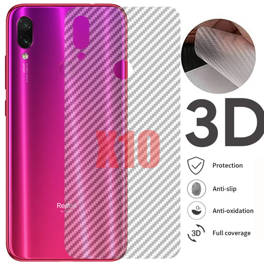 10 шт./лот 3D матовая прозрачная защитная пленка для задней панели из углеродного