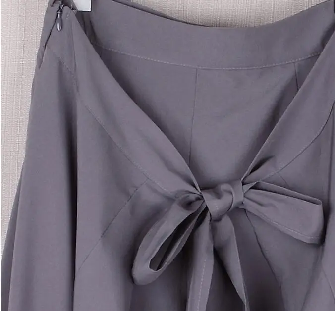 Новая юбка для женщин с высоким разрезом на талии с рюшами свободные широкие брюки многослойная юбка женская однотонная эластичная талия длинная юбка брюки