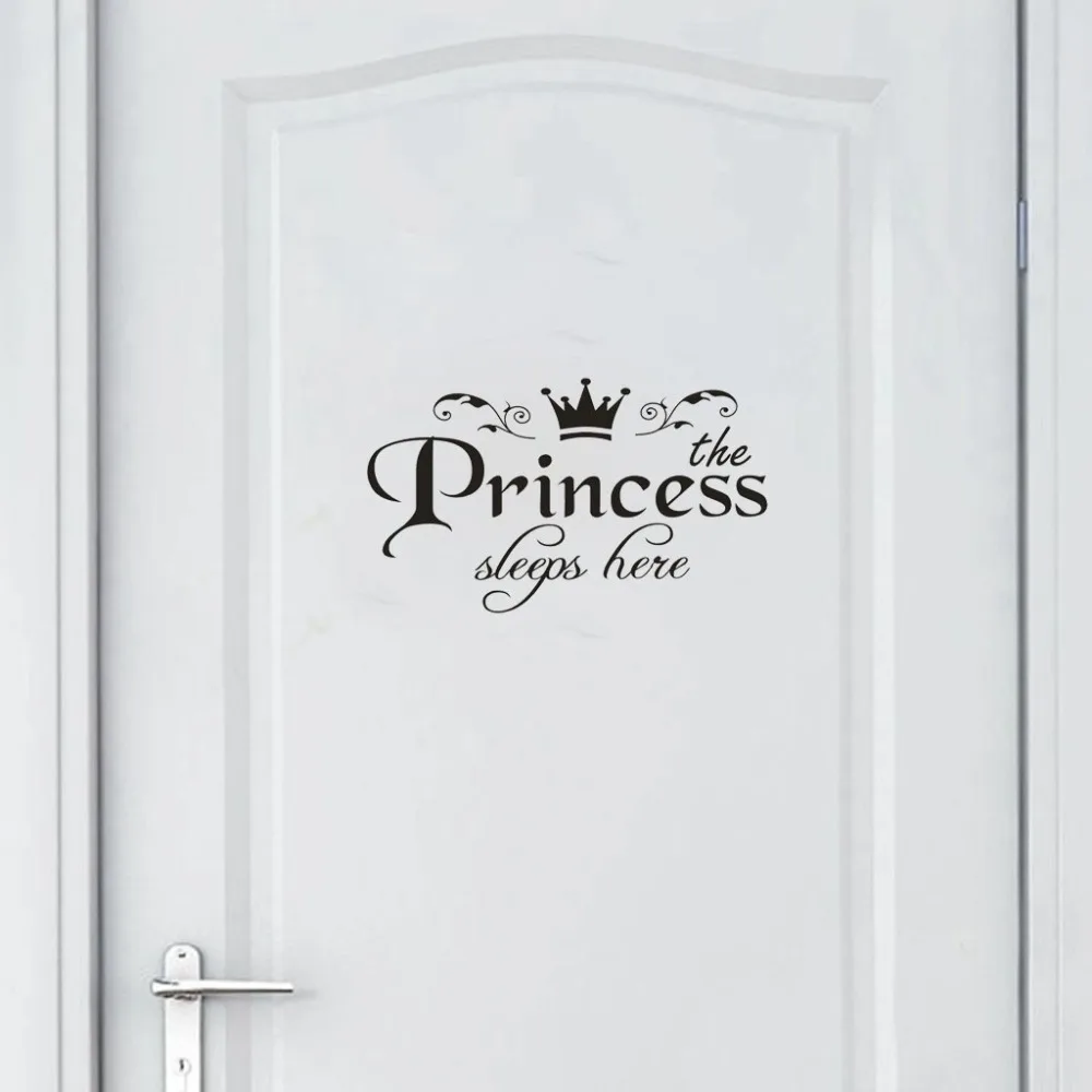 Dropshipping Princess Home Decor Sticker Decal Bedroom Door Vinyl