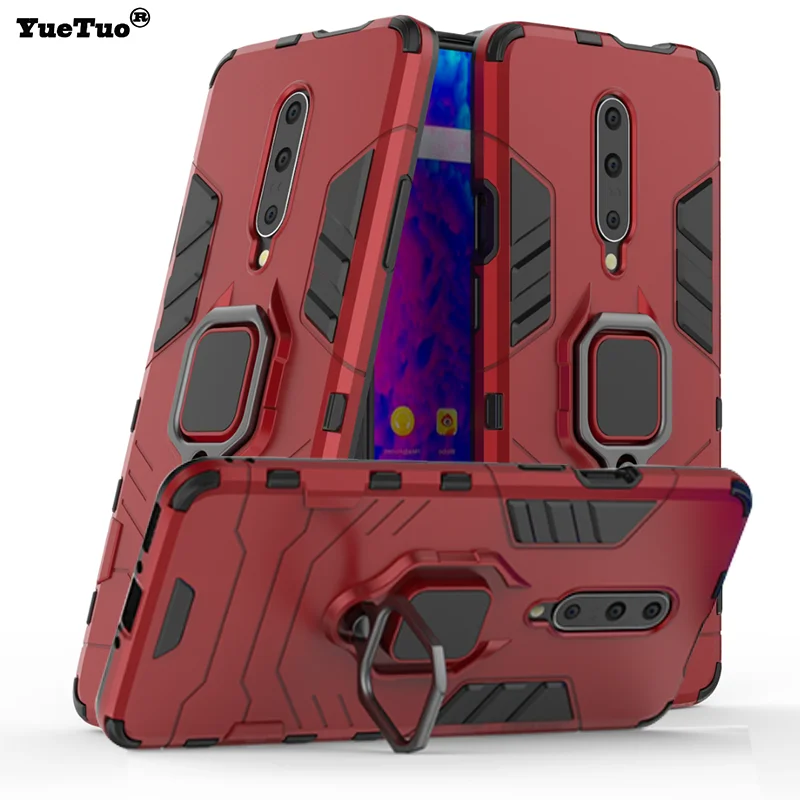 YueTuo finger ring armor case for oneplus 7 pro 7pro one plus 1+7 luxury original stand car 3d holder full phone Hard back cover |