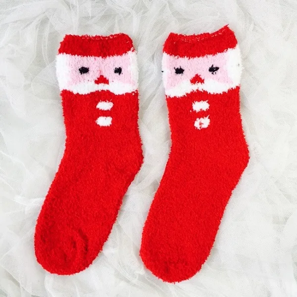 Новинка года; женские носки; зимние теплые рождественские подарки; Мягкие хлопковые носки; милые носки с Санта-Клаусом и оленем; kawaii; рождественские носки с рождественским декором