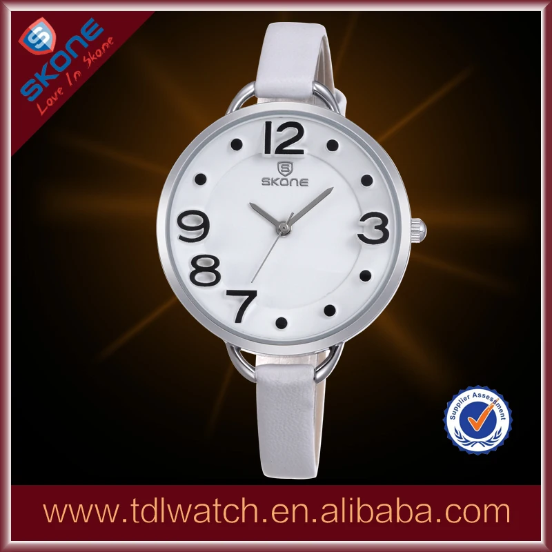 SKONE Woman Date Rome Silver Case Leather Strap Watches Lady Fashion Casual Women Watch Hours Analog Quartz Wristwatch Female