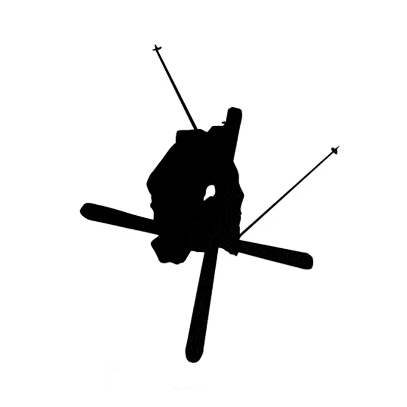 

13CM*10.6CM Interesting Skiing Sports Vinyl Decor Truck Window Bumper Auto SUV Door Car Sticker