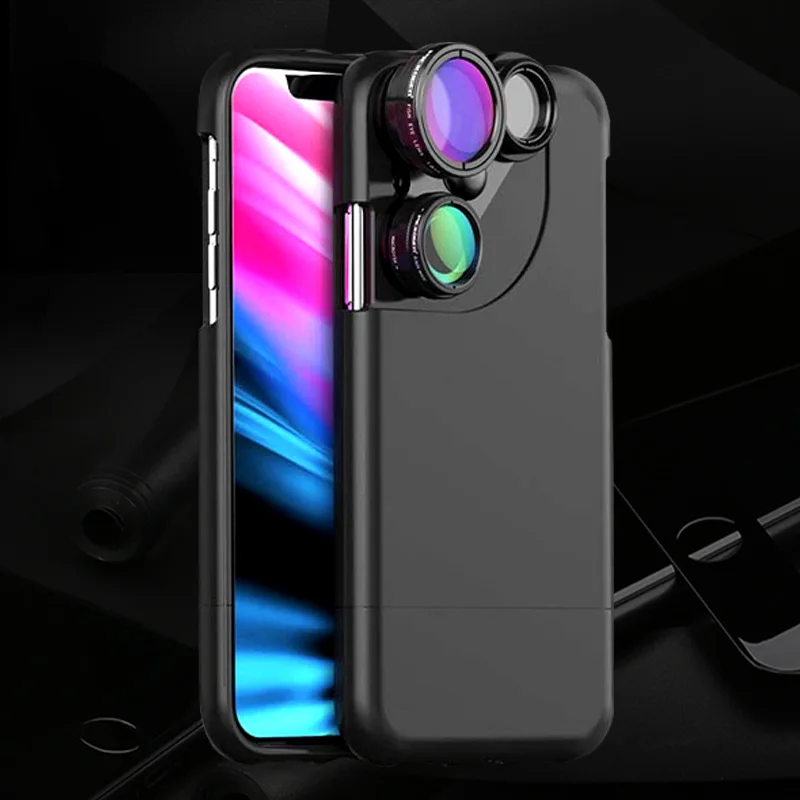 

For Iphone X Lens New Four-in-One Photo Lens Wide-angle Fish Eye Micro-distance Increasing Rotary Disc Camera Cell Shell