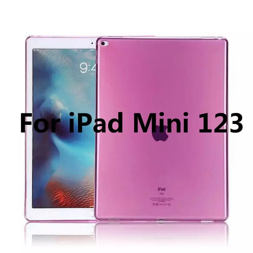 Для Apple iPad Mini 1 2 3 4 чехол TPU Мягкий Прозрачный бампер чехол для iPad Mini 7," ультра тонкий прозрачный силиконовый чехол A1550 - Цвет: For iPad Mini 123