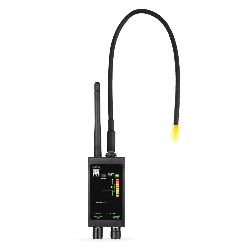 Dual Antenna RF Detector Anti Spy Signal Bug Hidden Camera CDMA GSM Device Finder-Auto Search Alarm+GPS Tracker Finder