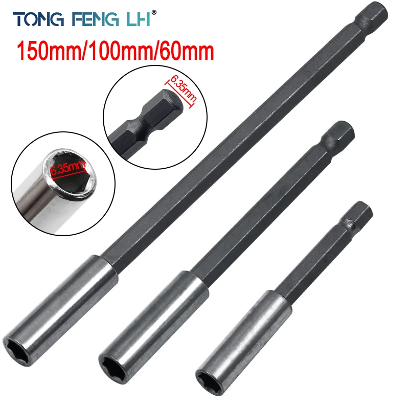 1/4 Hex Shank Quick Release Electric Drill Magnetic Screwdriver Bit Holder 60mm 75mm 100mm 150mm 70mm shaft sleeve 75mm steel sleeve 80mm wear resistant sleeve 85mm 90mm 95mm hardened bearing steel sleeve gcr15