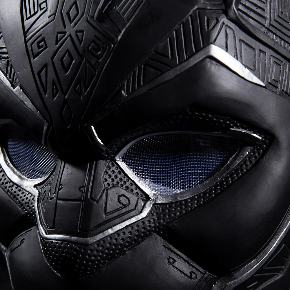 2018 New Black Panther Helmet Cosplay T'Challa Mask Costume Halloween Helmet Handmade PVC prop (5)