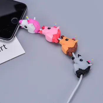 

Cartoon Cute Unicorn Cable Protector Data Line Cord Protector Protective Cable Winder Cover For iPhone USB Charging Cable