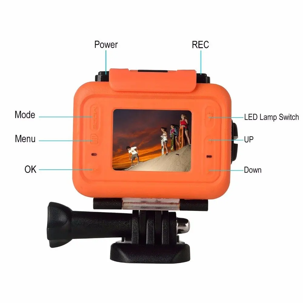 SOOCOO S60 HD 1080P WiFi Спортивная экшн камера 170 градусов широкоугольный объектив 60 м