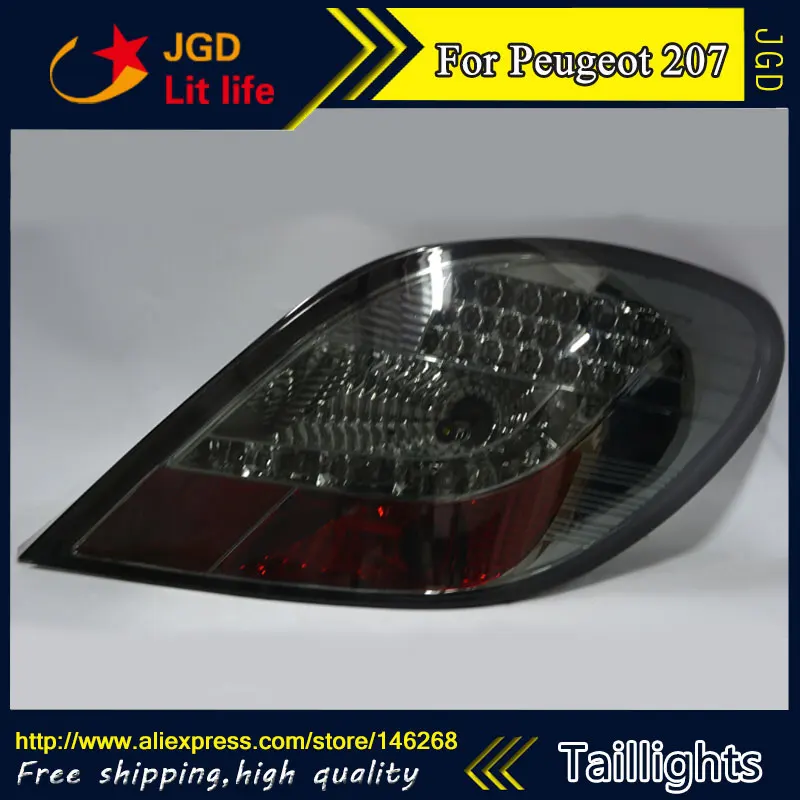 Car Styling tail lights for Peugeot 207 2006-2015 taillights LED Tail Lamp rear trunk lamp cover drl+signal+brake+reverse