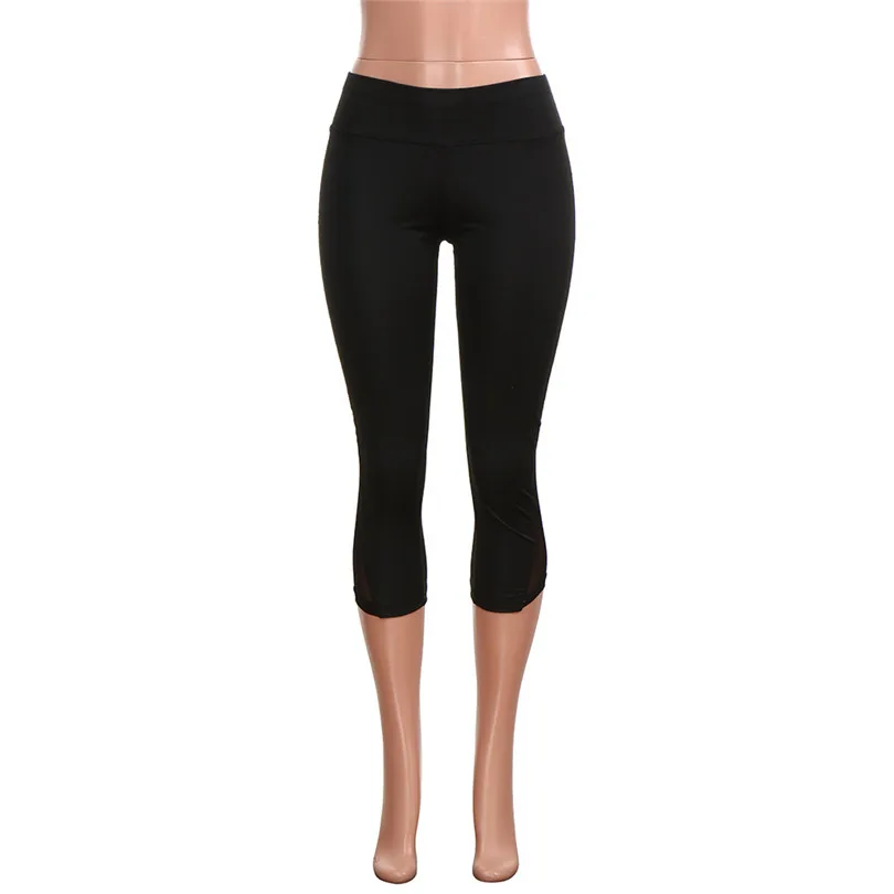 Summer Women Crop Yoga Pants Fitness Workout Cropped Sport Leggings Skinny Capris 34 Gym Running 2019 new hot sale #4m14 (18)