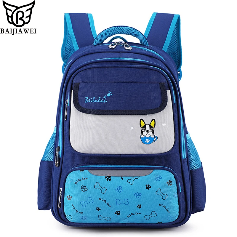 

BAIJIAWEI Fashion Children's School Bag Pupils Large Capacity Backpack 8-12 Years Old Lightweight Water-proof Bags