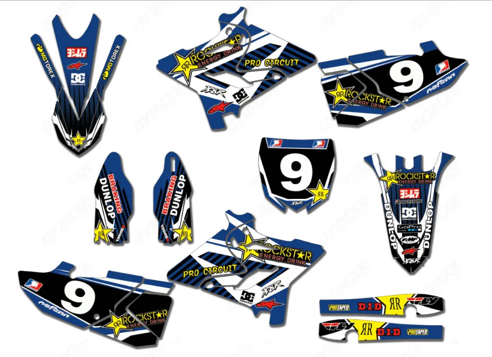 Наклейки на велосипед для Yamaha YZ125 YZ250 YZ 125 250 2015-2018 | Автомобили и мотоциклы