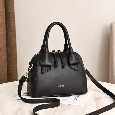 YBYT модные роскошные сумки женские сумки Дизайнерские Большие Capasity PU кожаная сумка для женщин простая сумка через плечо сумка в виде ракушки - Цвет: Черный