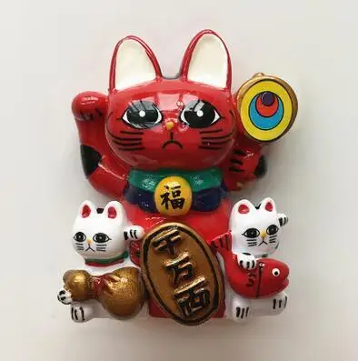 Гром ворота башня, башня, Lucky Cat, смола, 3D магниты на холодильник, Япония, сувениры для туристов, холодильник, магнитные наклейки, домашний декор - Цвет: 011