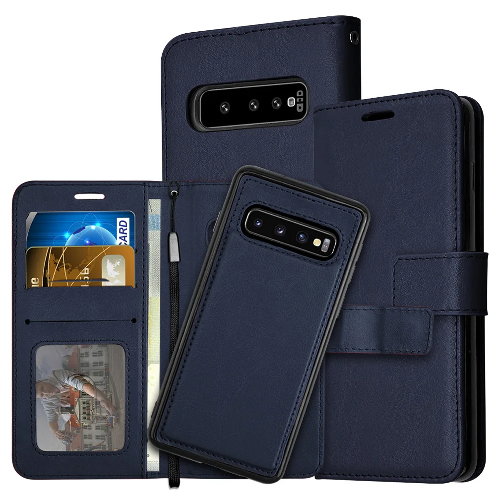 

Flip Leather Case For Samsung Galaxy S10 Plus Cover Magnetic Wallet Case 2 In 1 Detachable For Galaxy S8 S9 Plus Leather Case