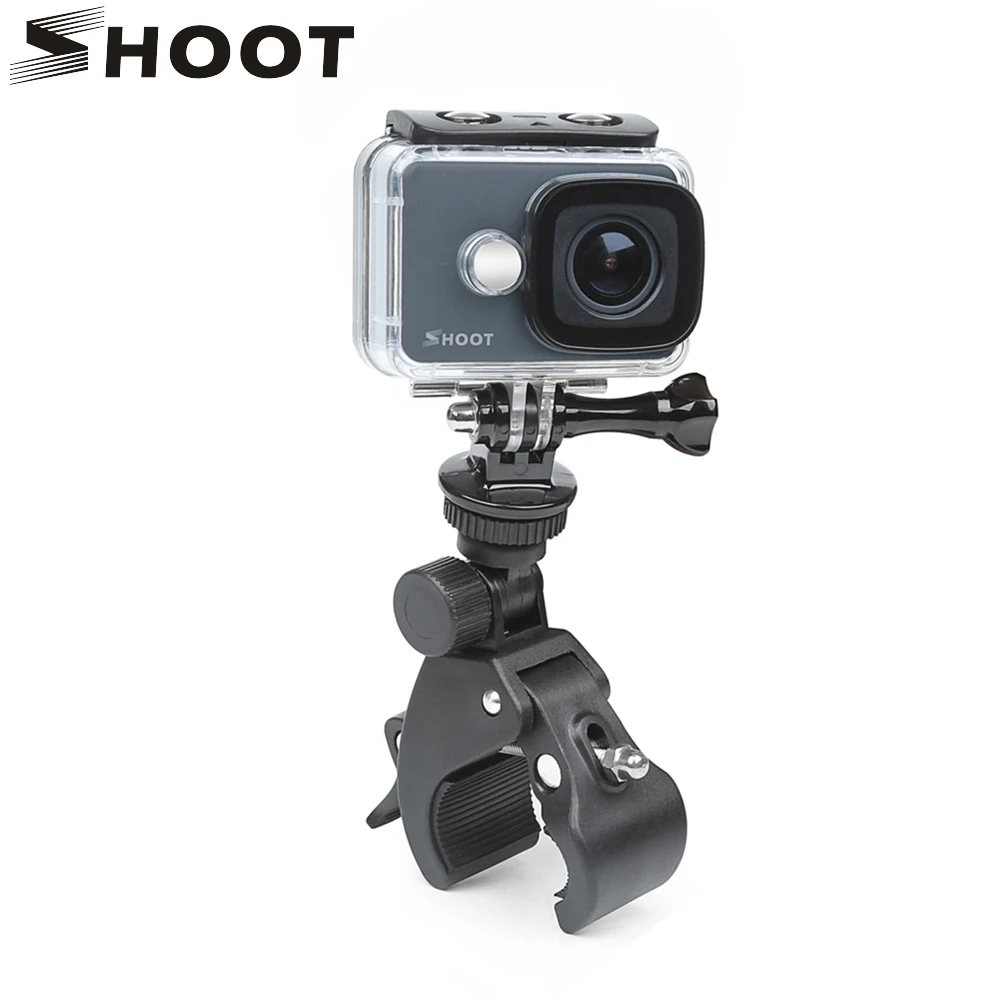 

SHOOT Bike Clamp Clip Holder Mount for GoPro Hero 8 7 5 Black 4 Xiaomi Yi 4K Dji Osmo Sjcam Eken H9 Go Pro Hero 8 7 Accessories