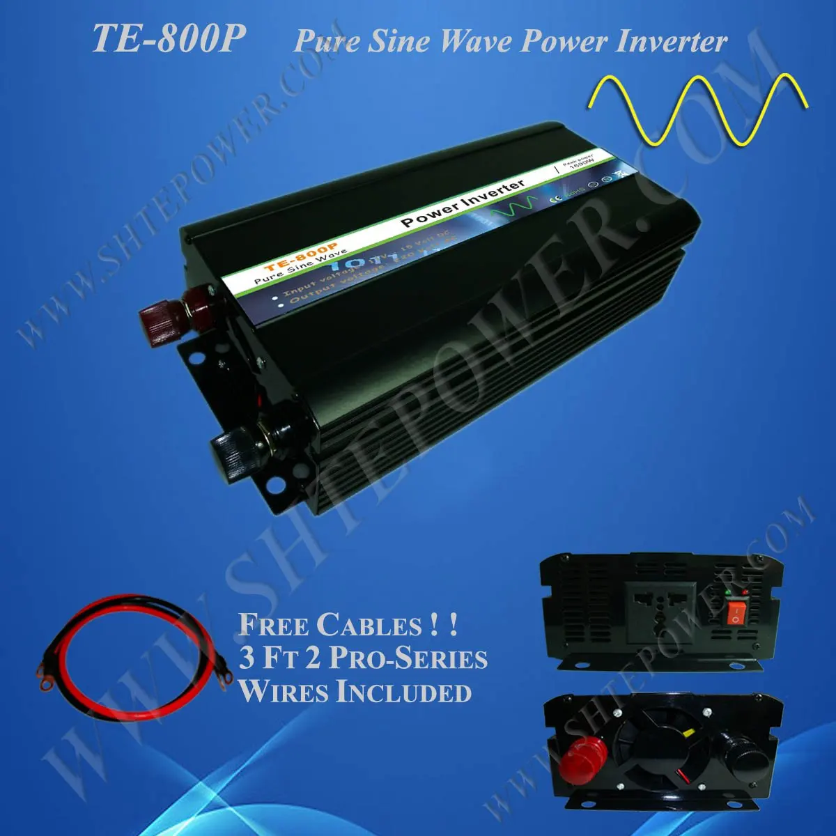 

Off Grid Solar Power Inverter, 800w 24vdc to 120vac inverter, True Sine Wave Power Invertor