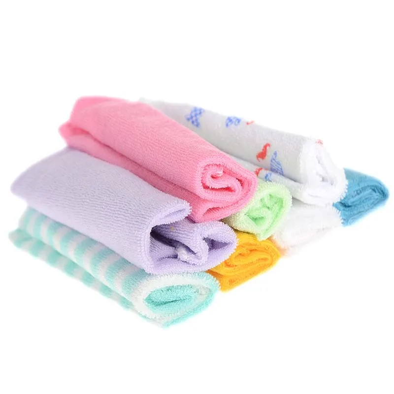 8 шт./компл. мягкие маленькие квадратные детские полотенца носовой платок для новорожденных детей Кормление Купание инструменты полотенце s