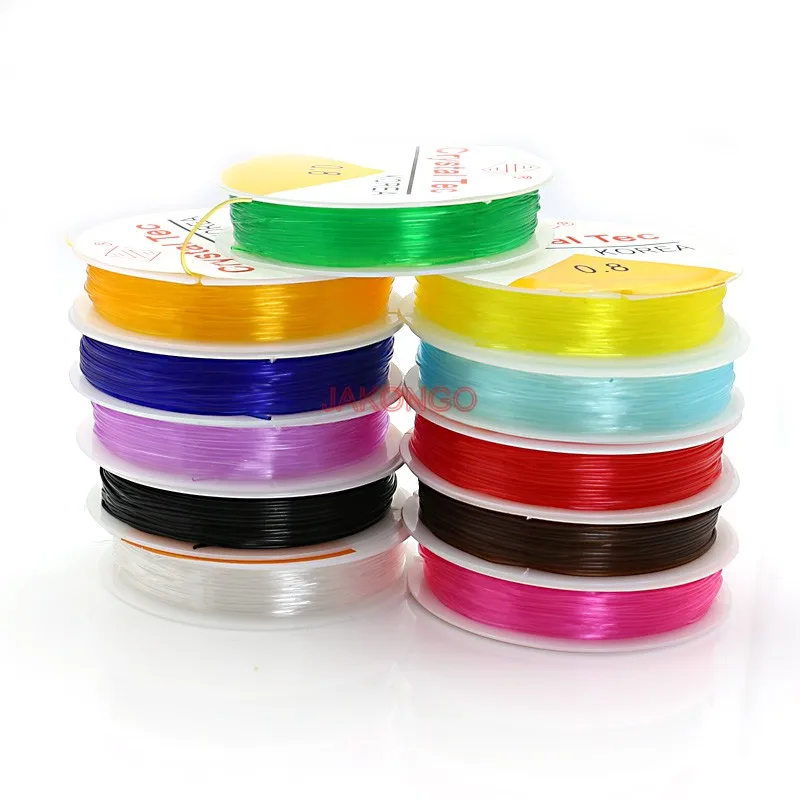

Spool of Crystal Clear Stretch Elastic Beading Wire/Cord/String/Thread for DIY Necklace Bracelet 0.8mm