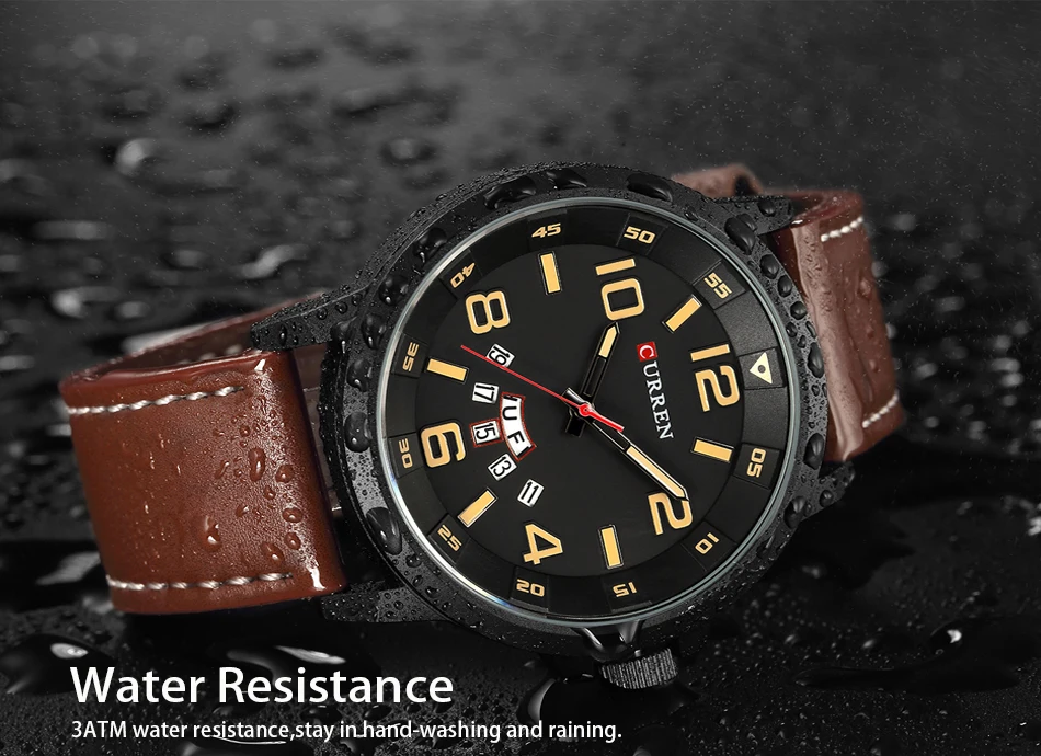 CURREN лучший бренд Роскошные мужские спортивные часы мужские армейские военные кожаные кварцевые часы мужские водонепроницаемые часы Relogio Masculino