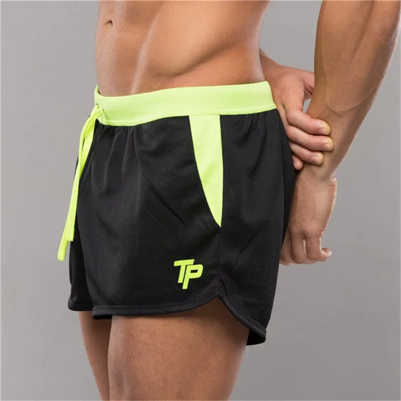 GITF, летние мужские шорты для бега, бега, тренажерного зала, фитнеса, бодибилдинга, тренировки, спортивная одежда, мужские короткие штаны, qucik, сухие шорты - Цвет: black