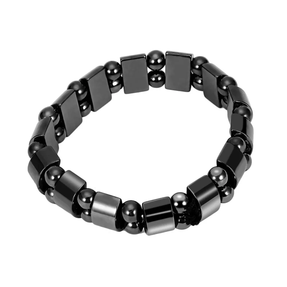 

1pc Hot Men Women Fashion Black Magnetic Hematite Healing Lose Weight Beads Bracelet Punk Style Jewelry Bracelet