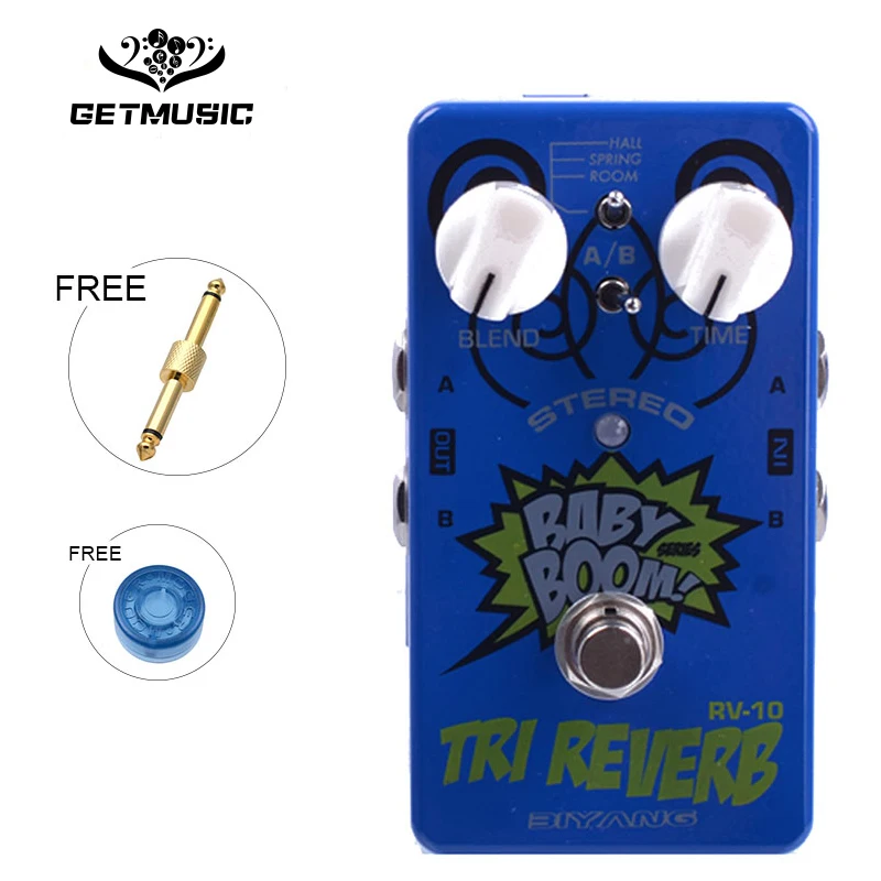  Biyang RV-10 Tri Reverb Effects Pedal Six-Model Reverb Guitar Effects Pedal Baby Boom