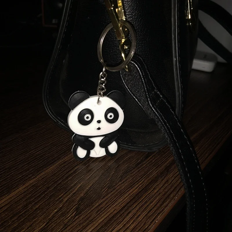 2 шт. милый мультфильм панда брелок с подвеской для сумки силиконовые животные панда сумочка брелок цепочка для женщин Рождественский подарок для