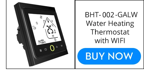 BHT-6000-GCLW термостат для водного/газового котла с подсветкой wifi 3A Еженедельный программируемый сенсорный ЖК-экран работает с Alexa Google home