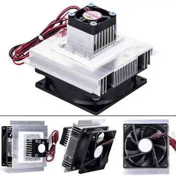 

Thermoelectric Peltier Refrigeration Semiconductor Cooling System Kit Cooler Fan