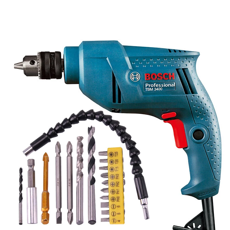 Original BOSCH Classical Power Drill TBM 3400 DIY Electric 220V Power