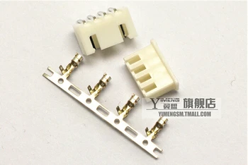 

100Set/Lot XH2.54 2.54mm 4Pin 4P 90degree Curved Male Pin Header + Terminal + Female Housing Connector