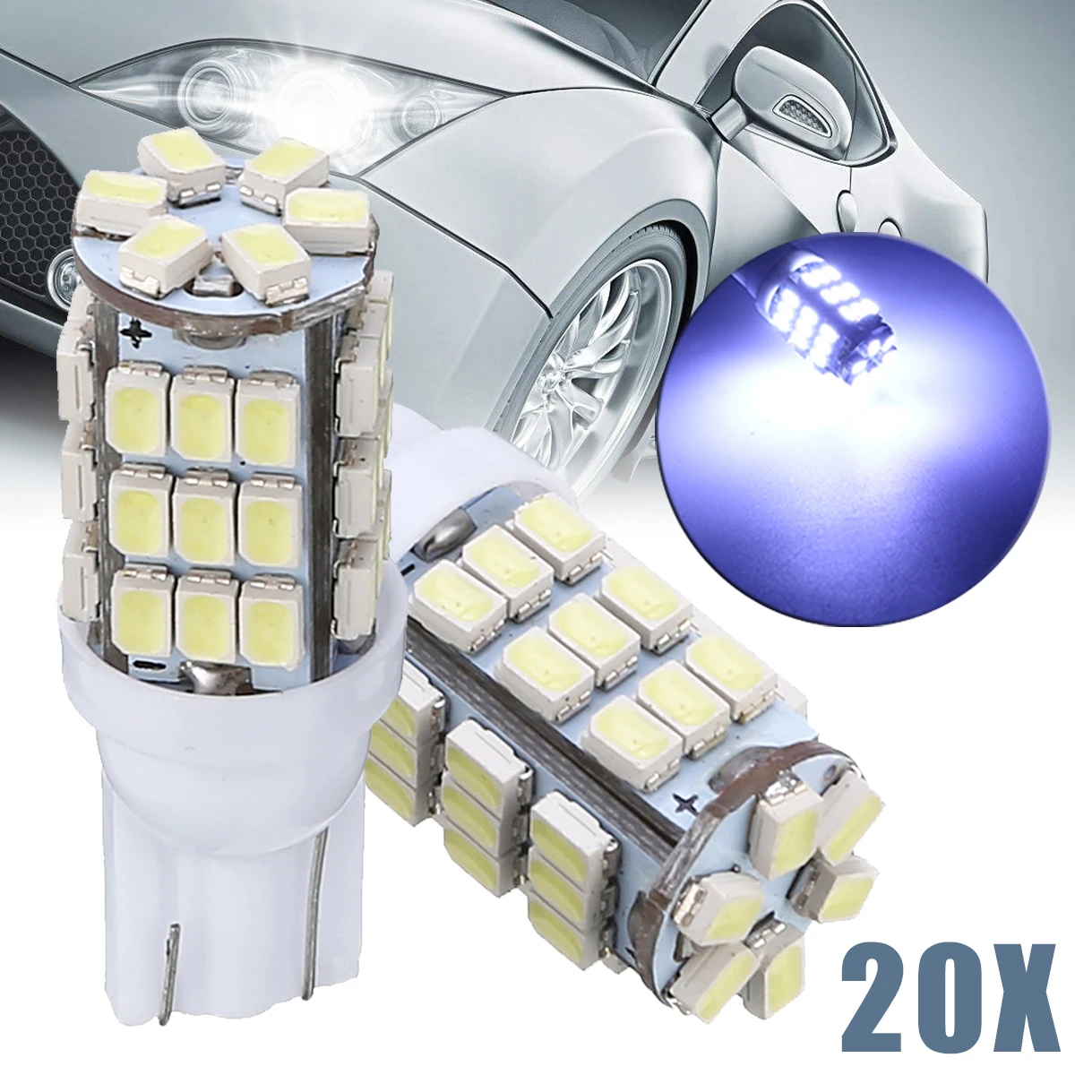 

20pcs T10/921/194 42LED Car RV Trailer Backup Reverse Light Bulb Super White for Car Truck Motorcycle Scooter Marine