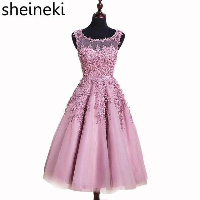 2018 Pink Burgundy Short Bridesmaid Dresses Lique Beaded Sheer 2018 Pink Burgundy Short Bridesmaid Dresses Lique Beaded Sheer Party Summer Evening Gown Robe De