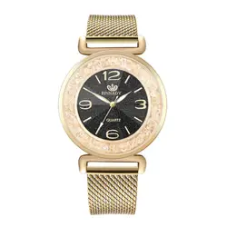 Наручные часы модные роскошные для женщин часы нержавеющая сталь сетки кварцевые часы для женщин montre femme 18DEC18