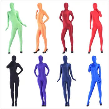 

(FZS004) Halloween catsuit spandex men fetish shiny lycra sexy suit