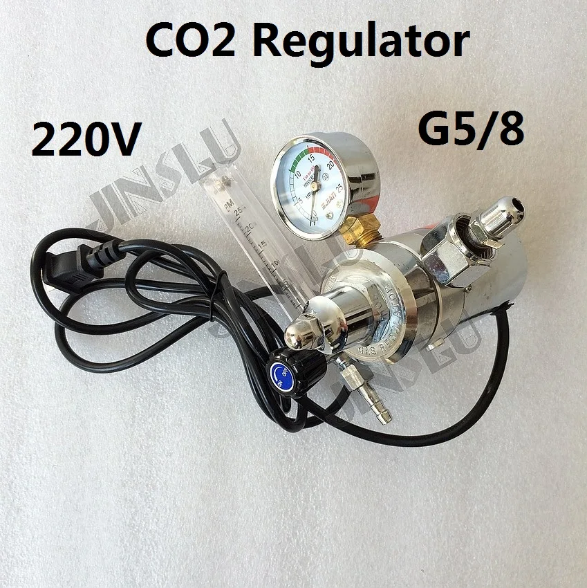 CO2 газовый регулятор с нагревателем 220V G5/8 расходомер Mig сварочный аппарат