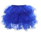 Сексуальный милый тюль для нижней юбки Многоуровневая мини-юбка-пачка 7 цветов S/M L/XL юбка-американка - Цвет: Синий