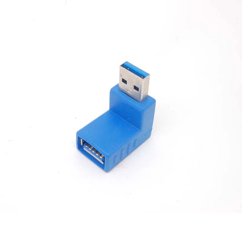 10 قطعة usb3.0 وذكر إلى أنثى تمديد كابل 90 درجة زاوية الحق قابس مهايئ