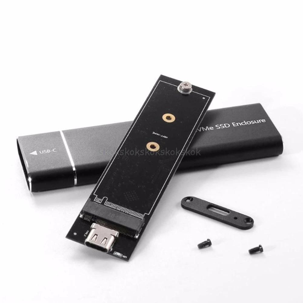 

USB3.1 Type-C to M.2 M Key NVMe PCIE SSD Box Solid State Drive Housing Case 10Gbps M2 SSD 2280 Hard Drive Disk Enclosure A16 19