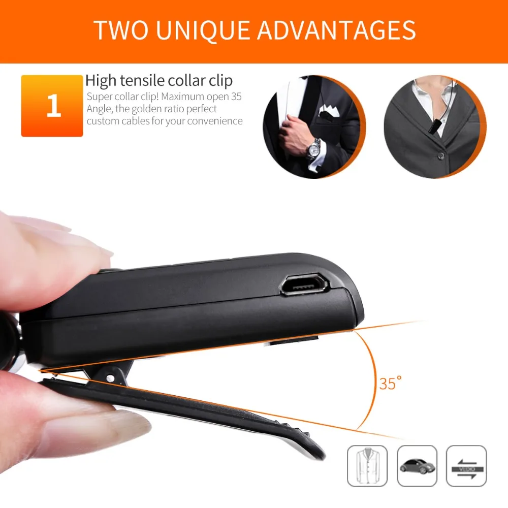 FineBlue F910 Mini Wireless Driver Bluetooth Headset Calls Remind Vibration Wear Clip Sports Running Earphone Auriculares