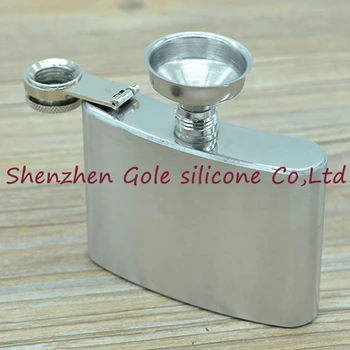 

Wholesale 500pcs/lot Mini Portable 4oz Stainless Steel Hip Flask Liquor Whisky Alcohol Cap + Funnel Drinkware Hot Sale Gift