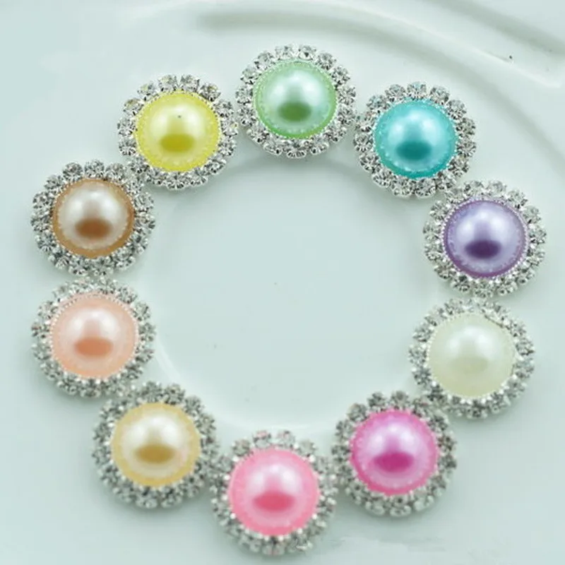 

10pcs/lot 10colors 16mm Bright Flatback Metal Button Embellishments for Hair Bow Craft Invitation Card Accessories DIY Supplies